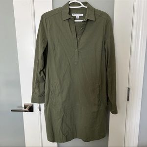 Southern Tide Popover Seersucker T-Shirt Dress Button Up Green Women’s XS  EUC